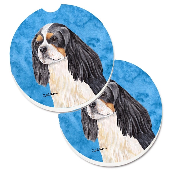 Carolines Treasures Blue Cavalier Spaniel Set of 2 Cup Holder Car Coaster SC9120BUCARC - main